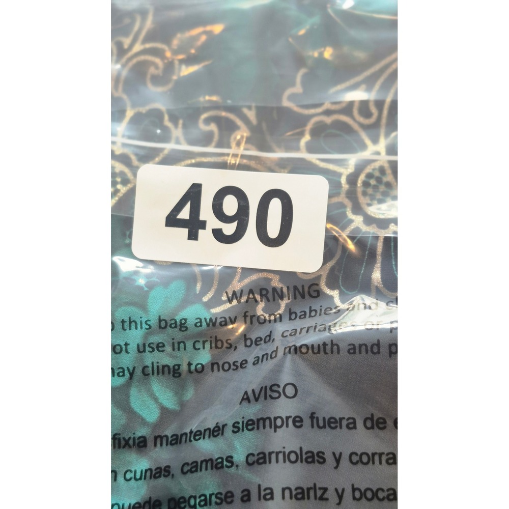 Connected Apparel Teal Black Floral Cowl Neck Ruched Sheath Dress Womens 12 - Picture 11 of 12